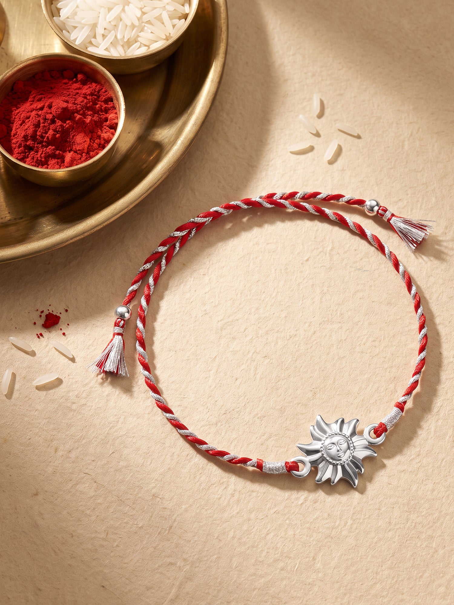 Silver Surya Rakhi