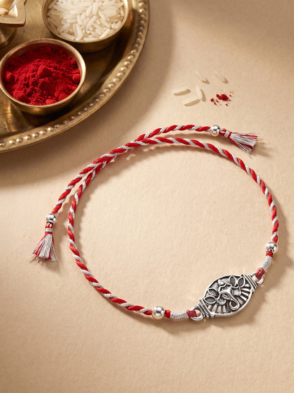Oxidised Silver Vinayak Rakhi