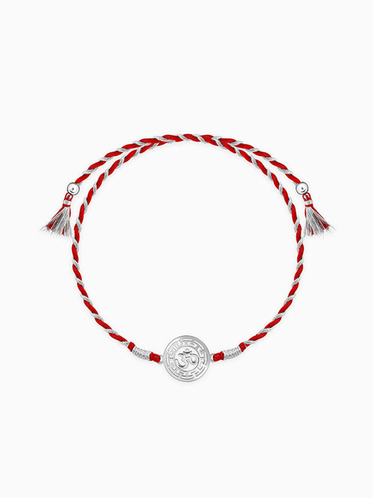 Silver Protected Om Rakhi