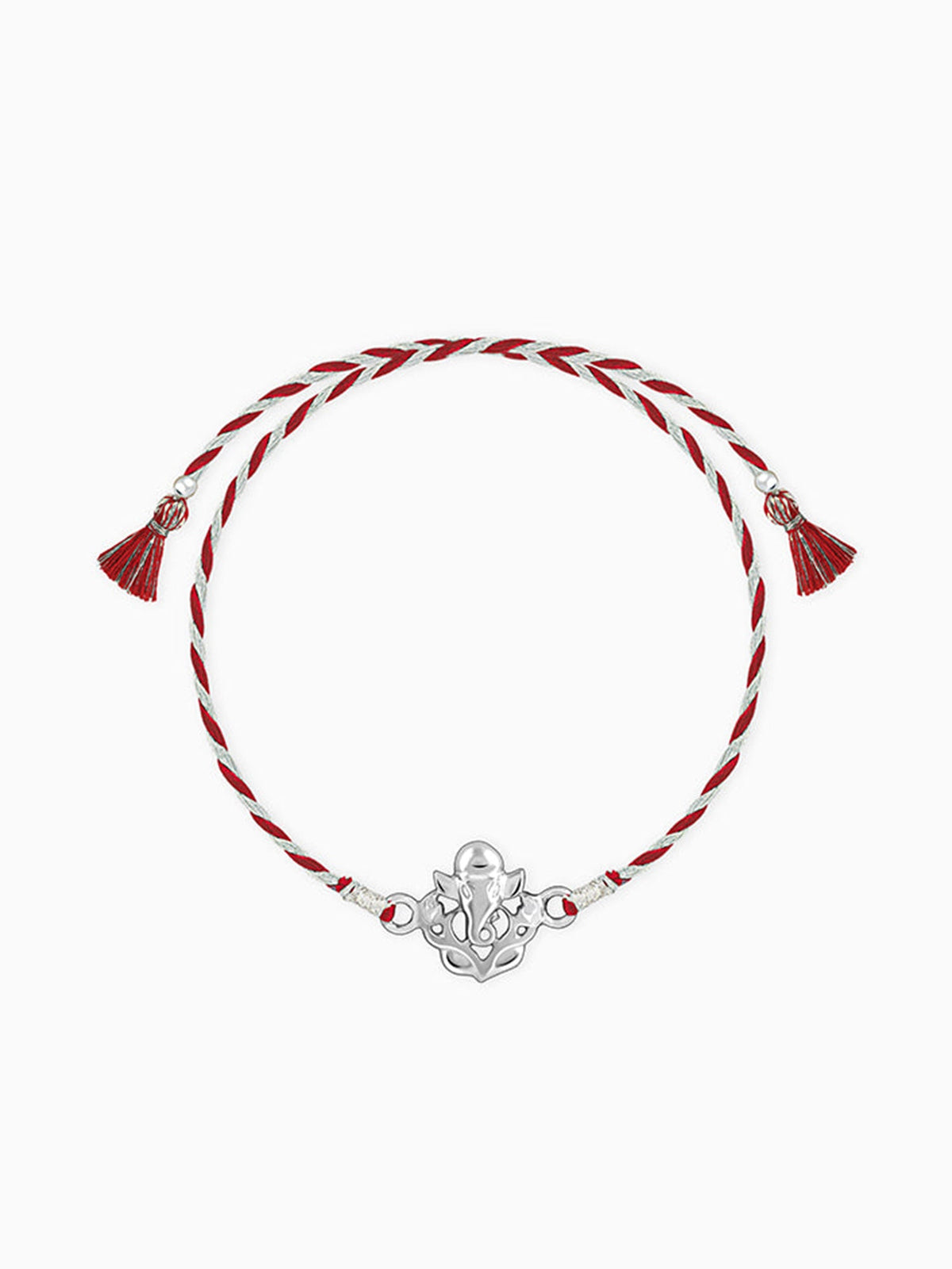 Silver Leaf Ganesha Rakhi