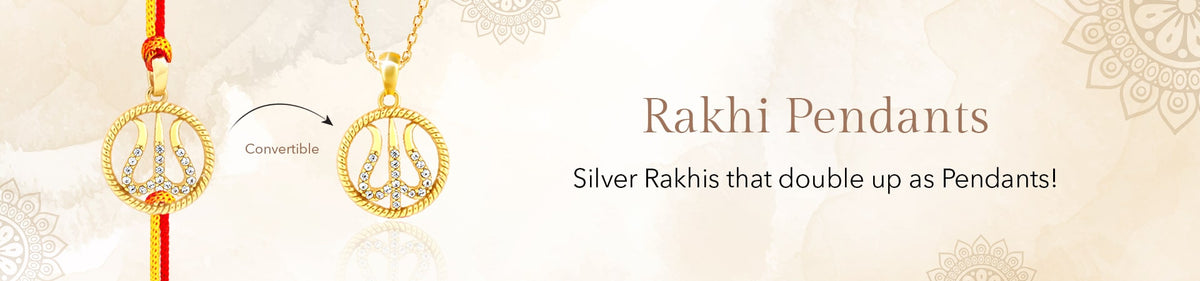 Buy Silver Pendant Rakhi at Best Price – GIVA