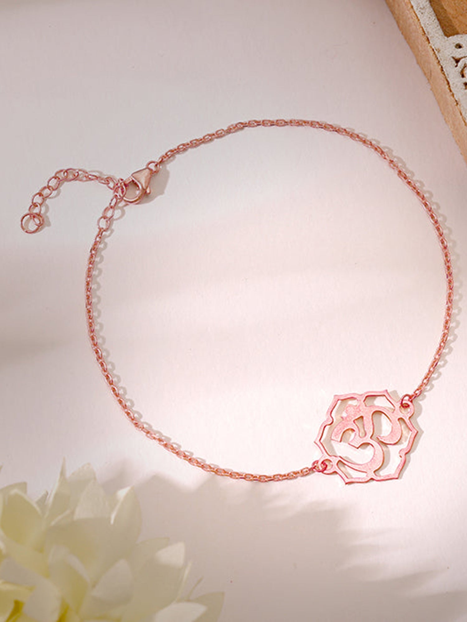 Rose Gold Omkara Bracelet Rakhi