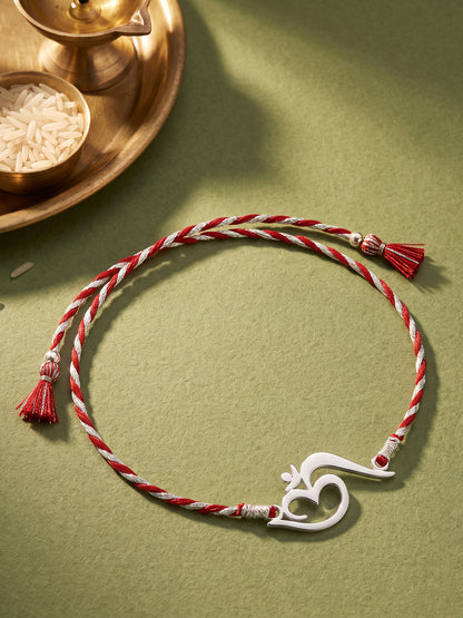 Silver Stylish Om Rakhi