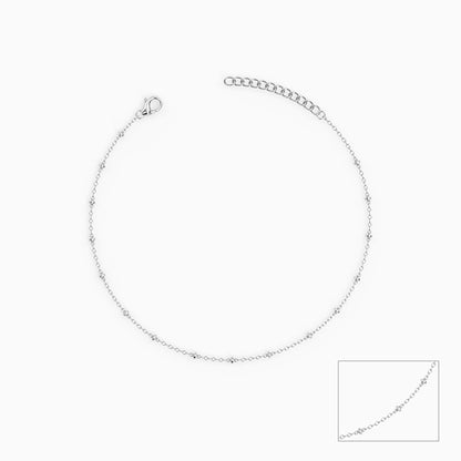 Silver Frost Whisper Anklet
