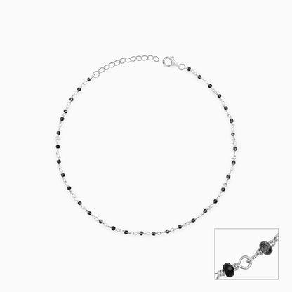 Silver Midnight Melody Anklet