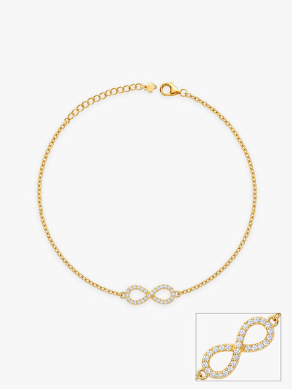Golden Effortless Infinity Anklet