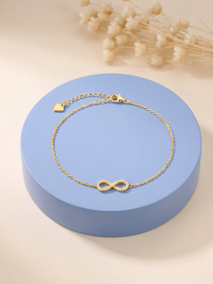 Golden Effortless Infinity Anklet