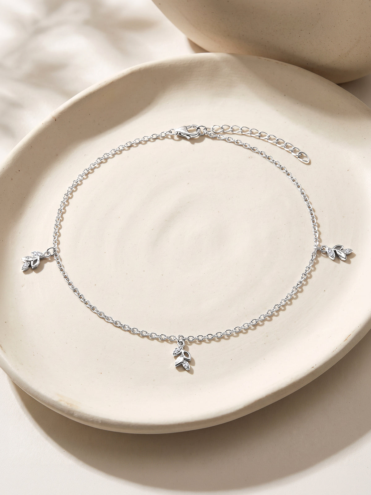 Silver Cascade Hour Anklet