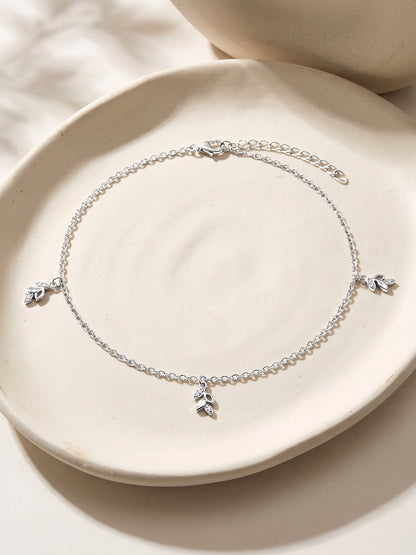 Silver Cascade Hour Anklet