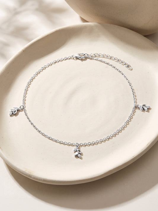 Silver Cascade Hour Anklet