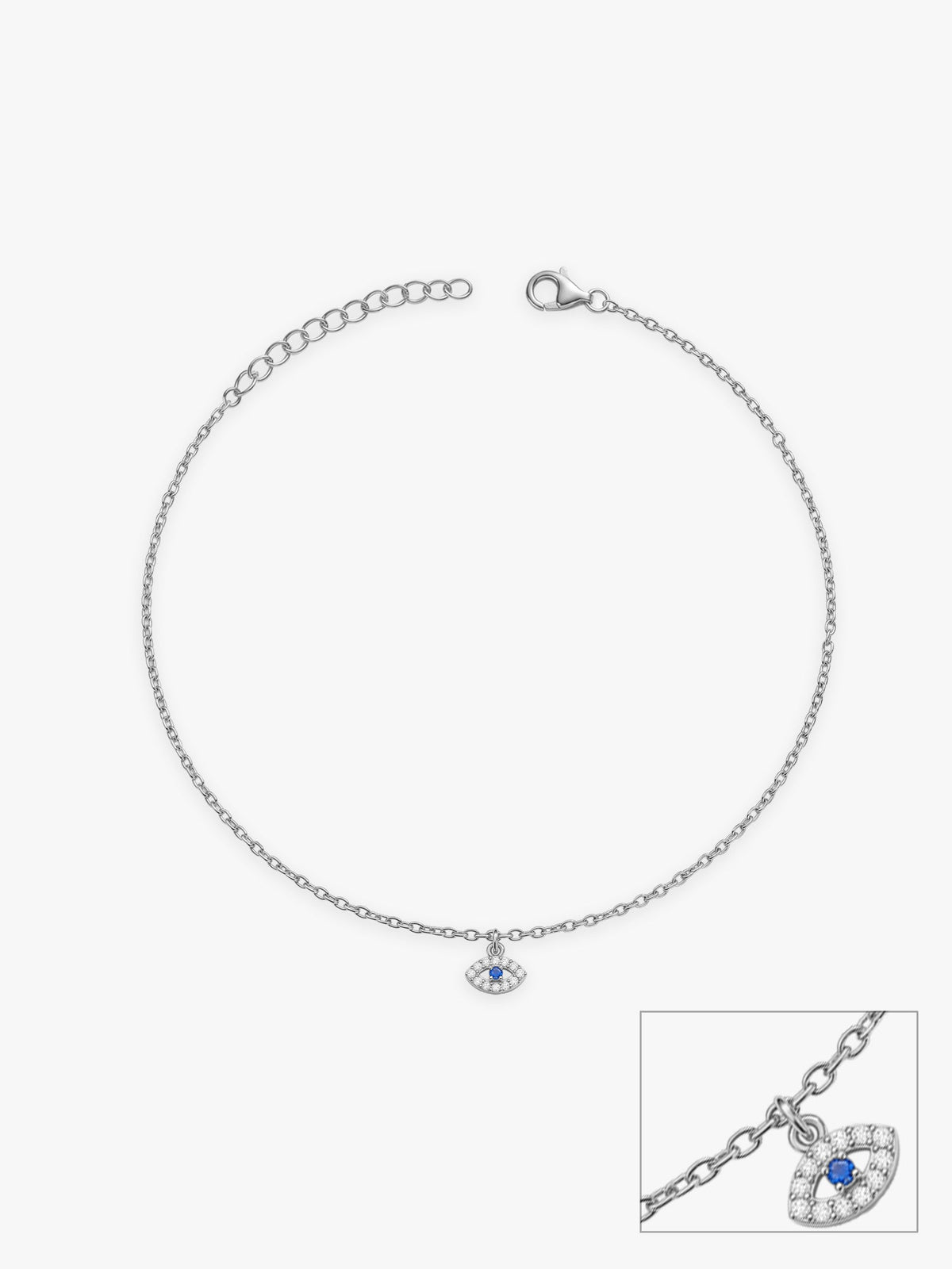 Silver Perfect Eye Anklet