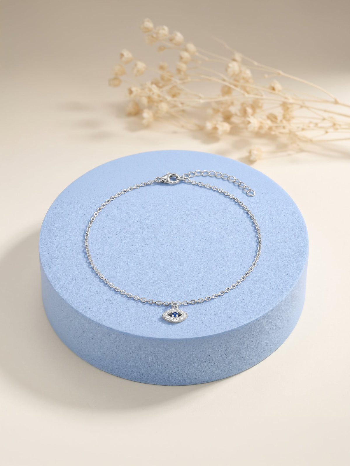 Silver Perfect Eye Anklet