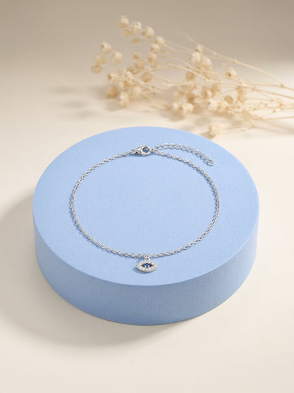 Silver Perfect Eye Anklet
