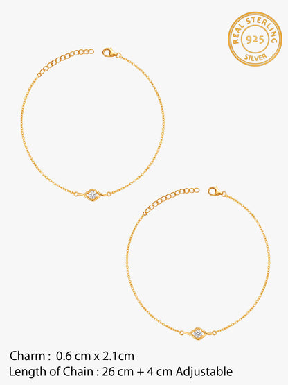 Golden Shinny Eye Anklet
