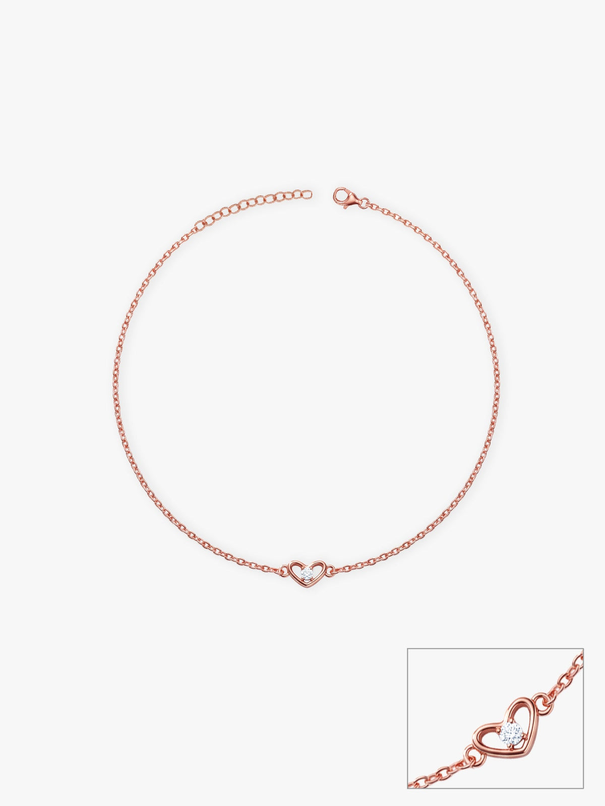 Rose Gold Luv You Anklet