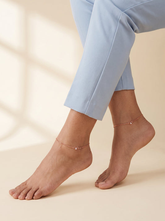 Rose Gold Luv You Anklet
