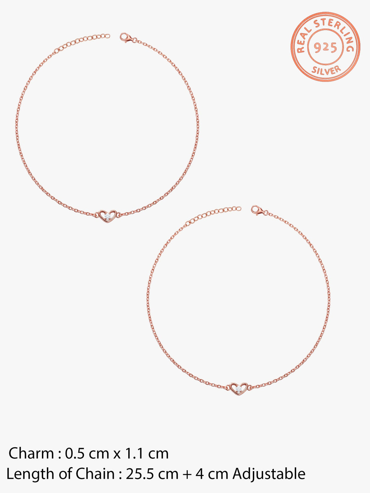 Rose Gold Luv You Anklet