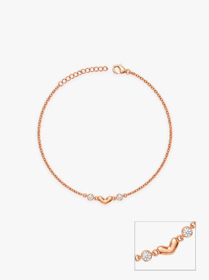 Rose Gold Ember Pulse Anklet