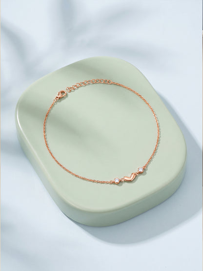 Rose Gold Ember Pulse Anklet