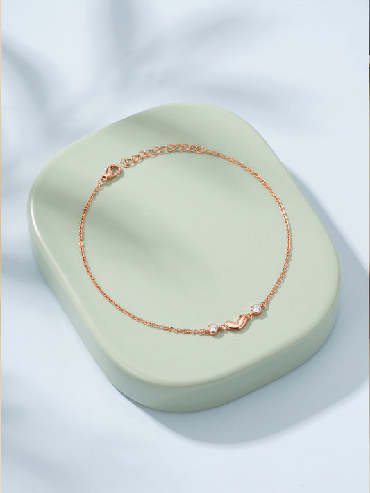 Rose Gold Ember Pulse Anklet
