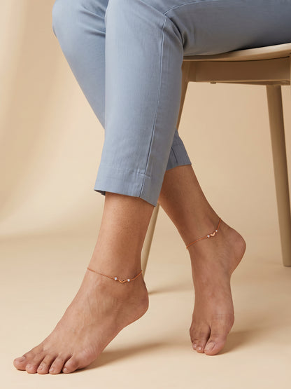 Rose Gold Ember Pulse Anklet