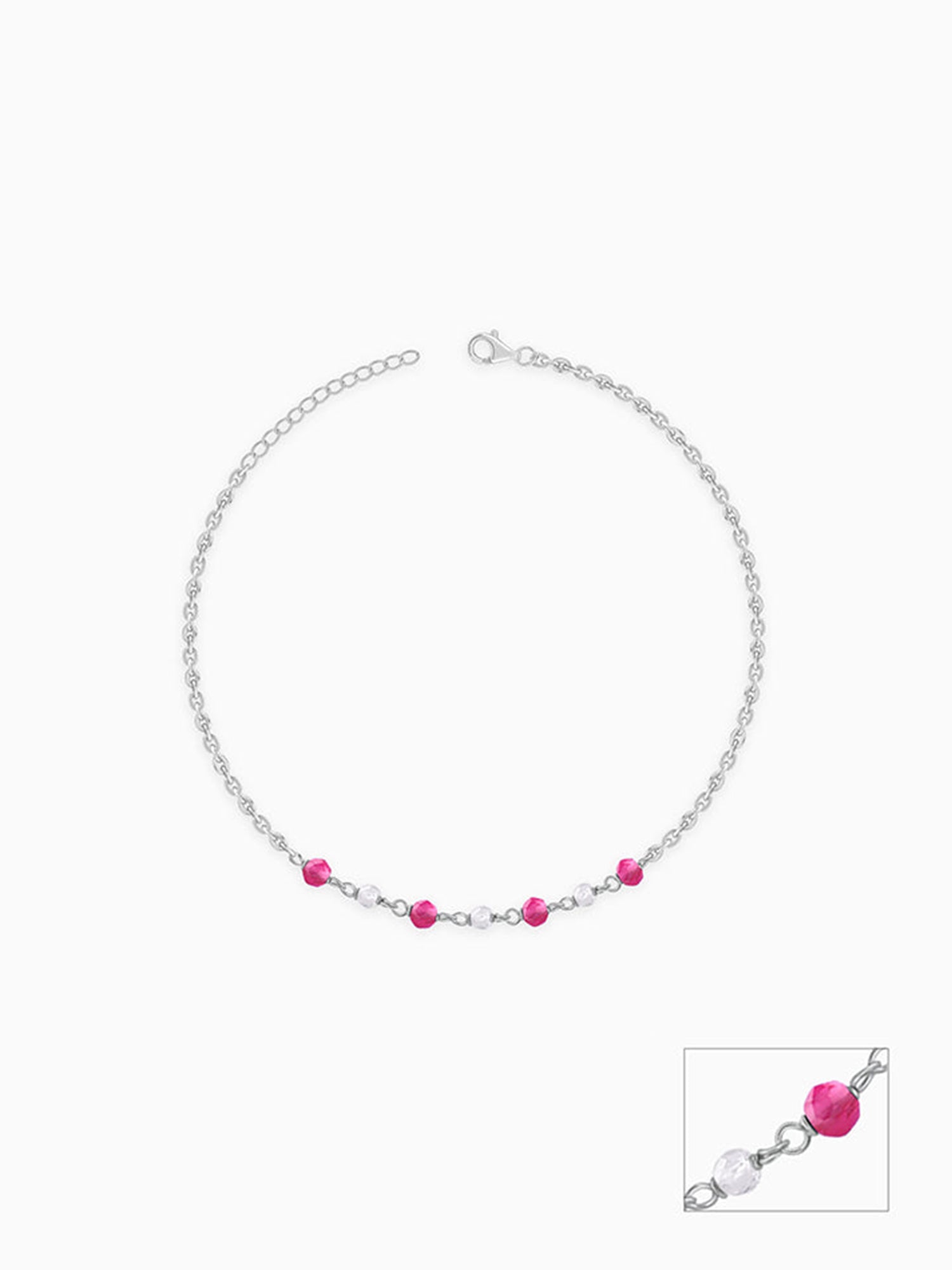 Silver Radiant Rhythm Anklet