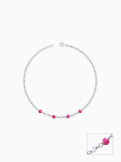 Silver Radiant Rhythm Anklet
