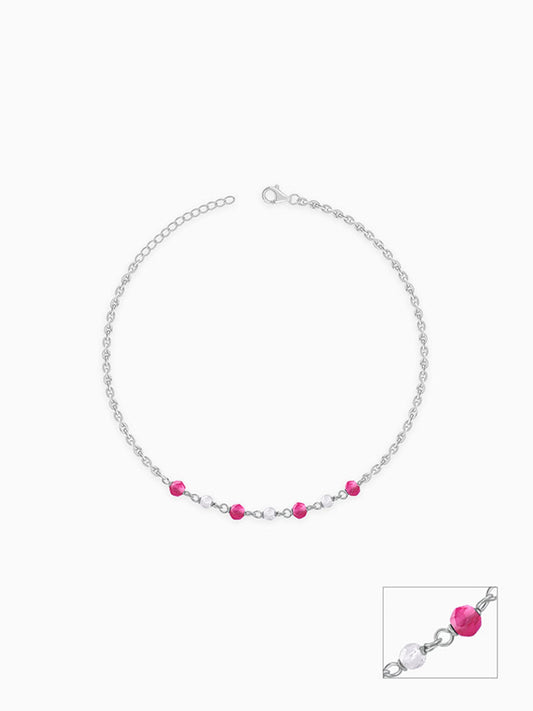 Silver Radiant Rhythm Anklet