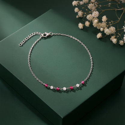 Silver Radiant Rhythm Anklet