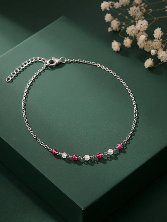 Silver Radiant Rhythm Anklet