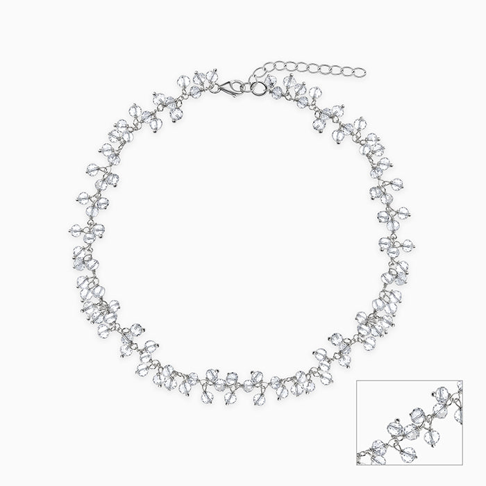 Silver Frost Fringe Anklet