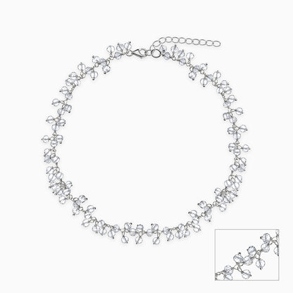 Silver Frost Fringe Anklet
