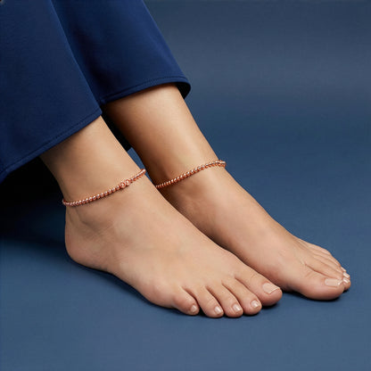 Rose Gold Madonna Anklet
