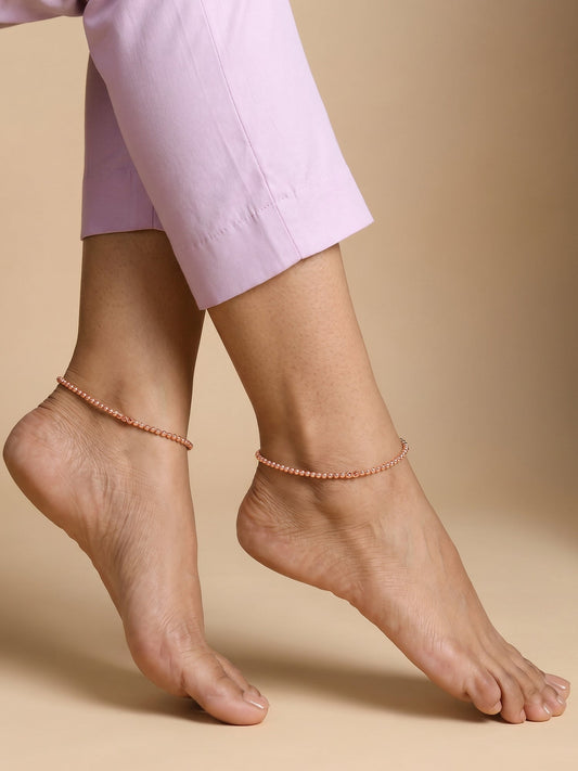 Rose Gold Madonna Anklet