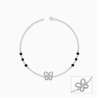 Silver Bead Jasmine Anklet