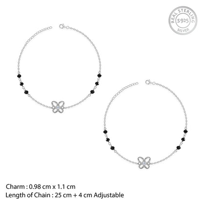 Silver Bead Jasmine Anklet
