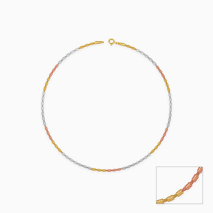 Triple Tone Bonded Anklet