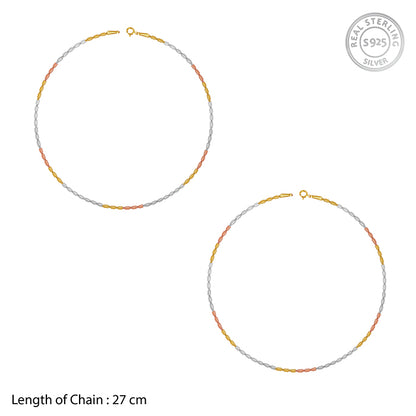 Triple Tone Bonded Anklet