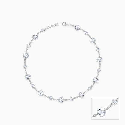 Silver Lucent Shore Anklet