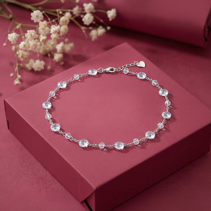Silver Lucent Shore Anklet