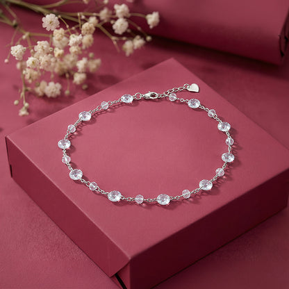 Silver Lucent Shore Anklet