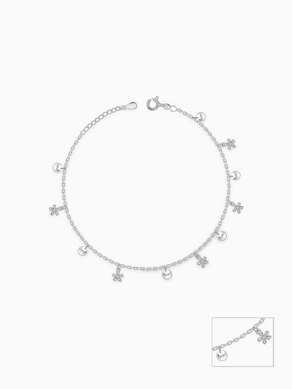 Silver Dreamy Charms Anklet