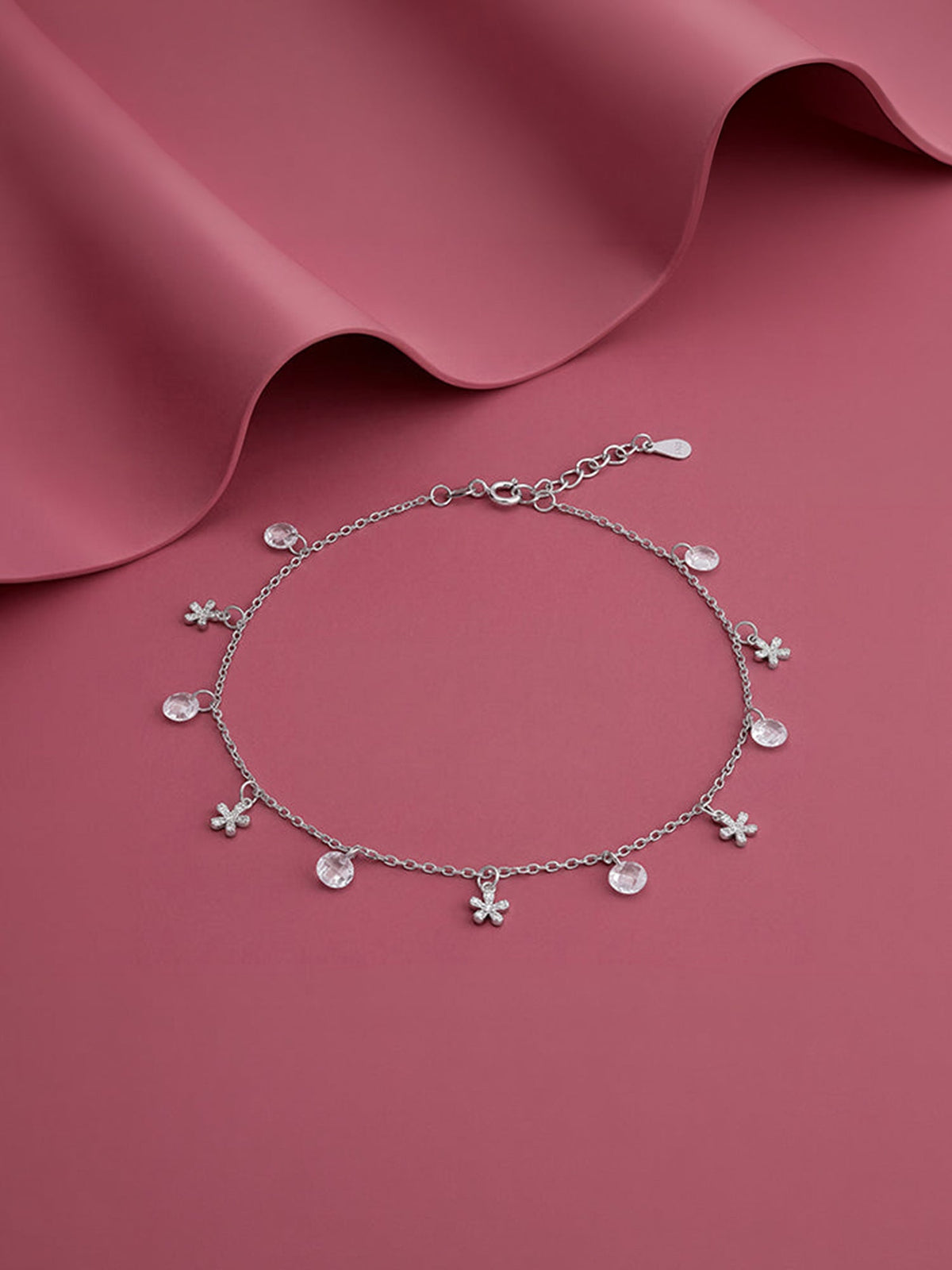Silver Dreamy Charms Anklet