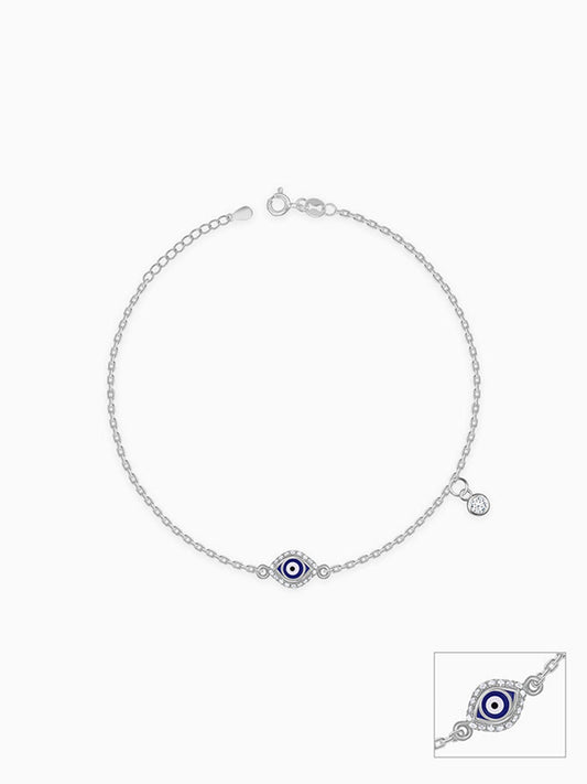 Silver Azure Guardian Anklet