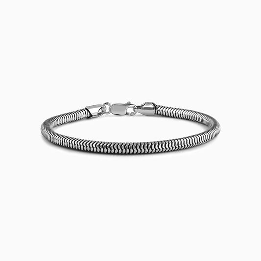 Oxidised Silver Serpentina Bracelet For Him