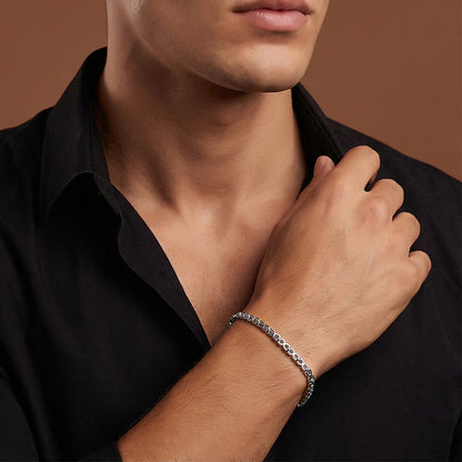 Silver Silent Flex Bracelet For Him