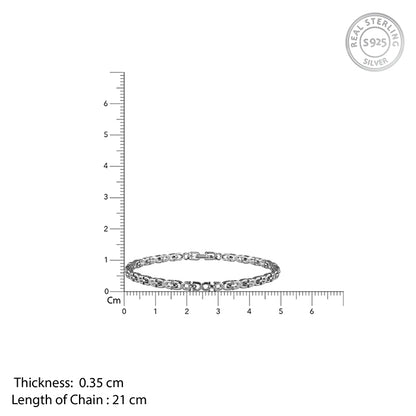 Silver Silent Flex Bracelet For Him