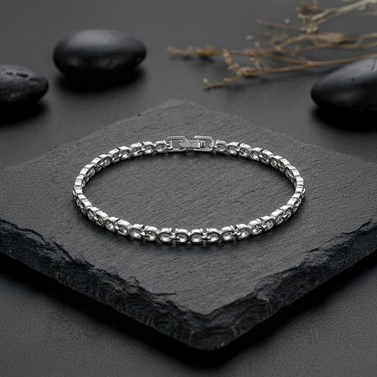 Silver Silent Flex Bracelet For Him