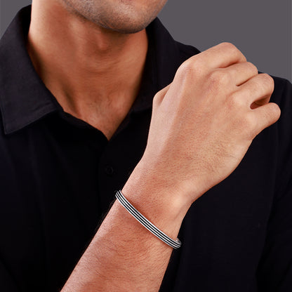 Silver Himmat Kada For Him