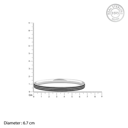 Silver Himmat Kada For Him